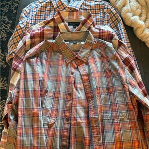 Three Banana Republic Men's Plaid Button-Down Shirt - Multicolor